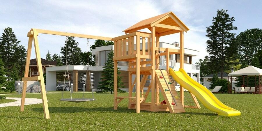 Савушка «‎Мастер» #2 с качелями «‎Гнездо 1 метр» (без покрытия) ­