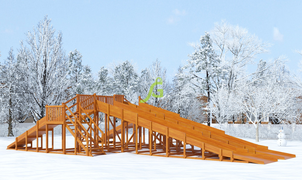 Зимняя горка Snow Fox, 4 ската