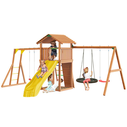 Детская площадка Jungle Gym JC4 "Пилатус" Лидер продаж !  (окрашенная) ­